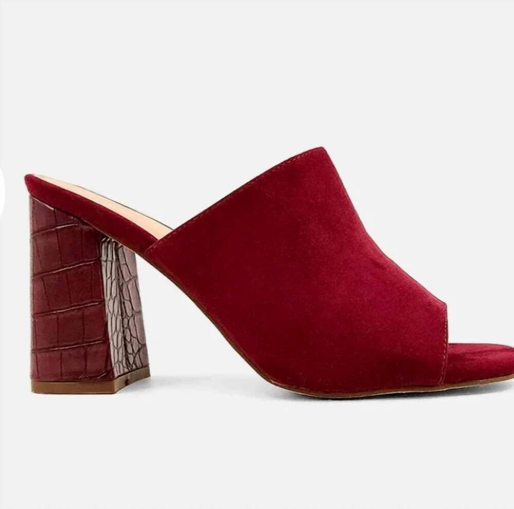 NEW SHU SHOP women's gaia sandals in wine suede